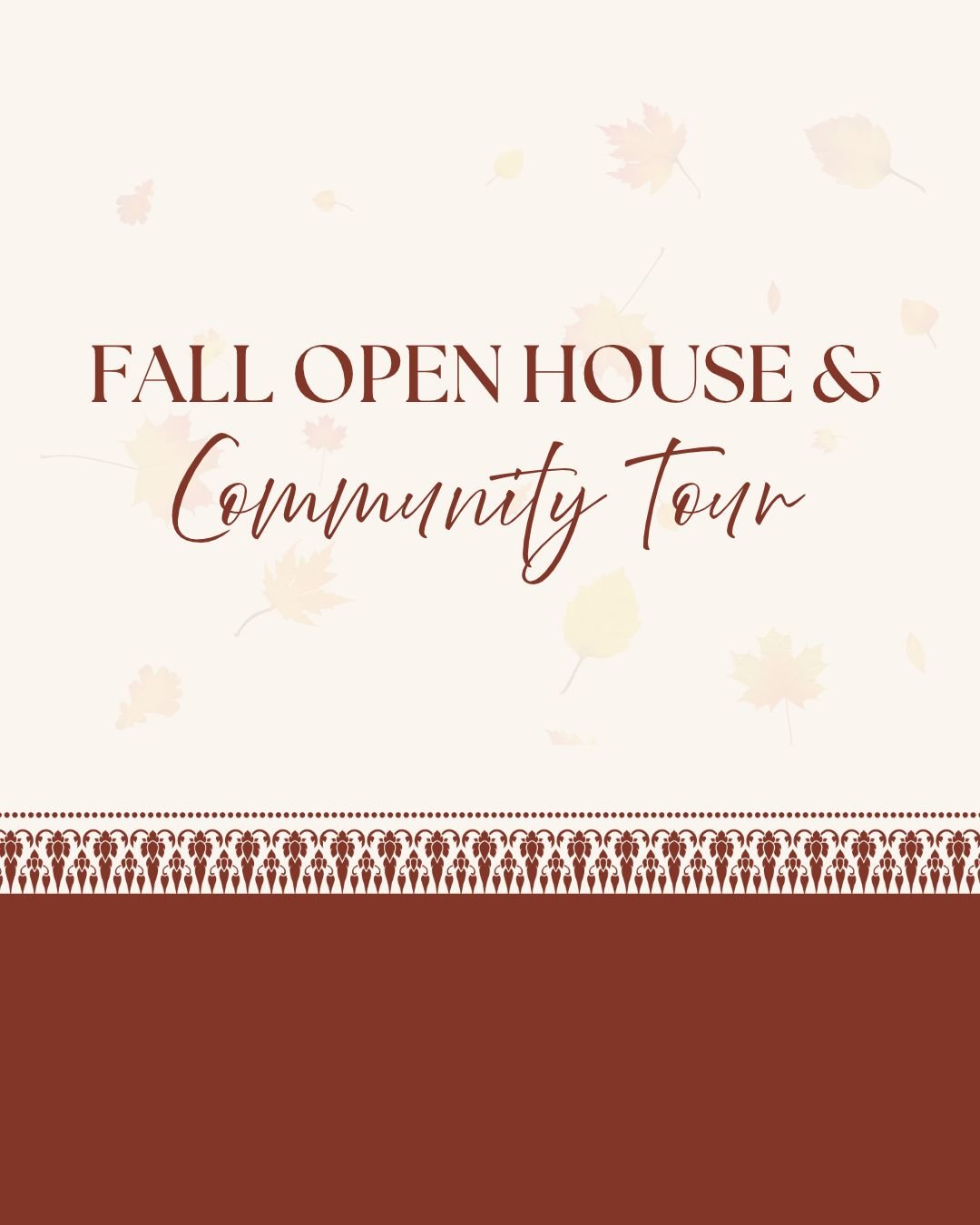 Event: Fall Open House & Community Tour