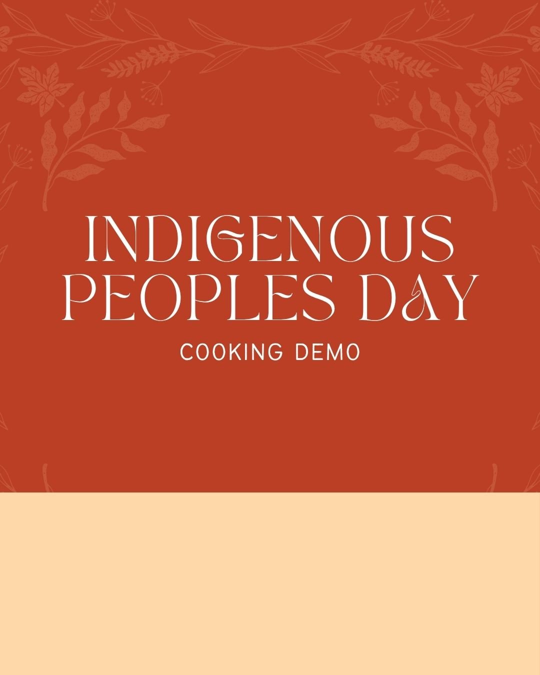 Event: Indigenous Peoples Day Cooking Demo