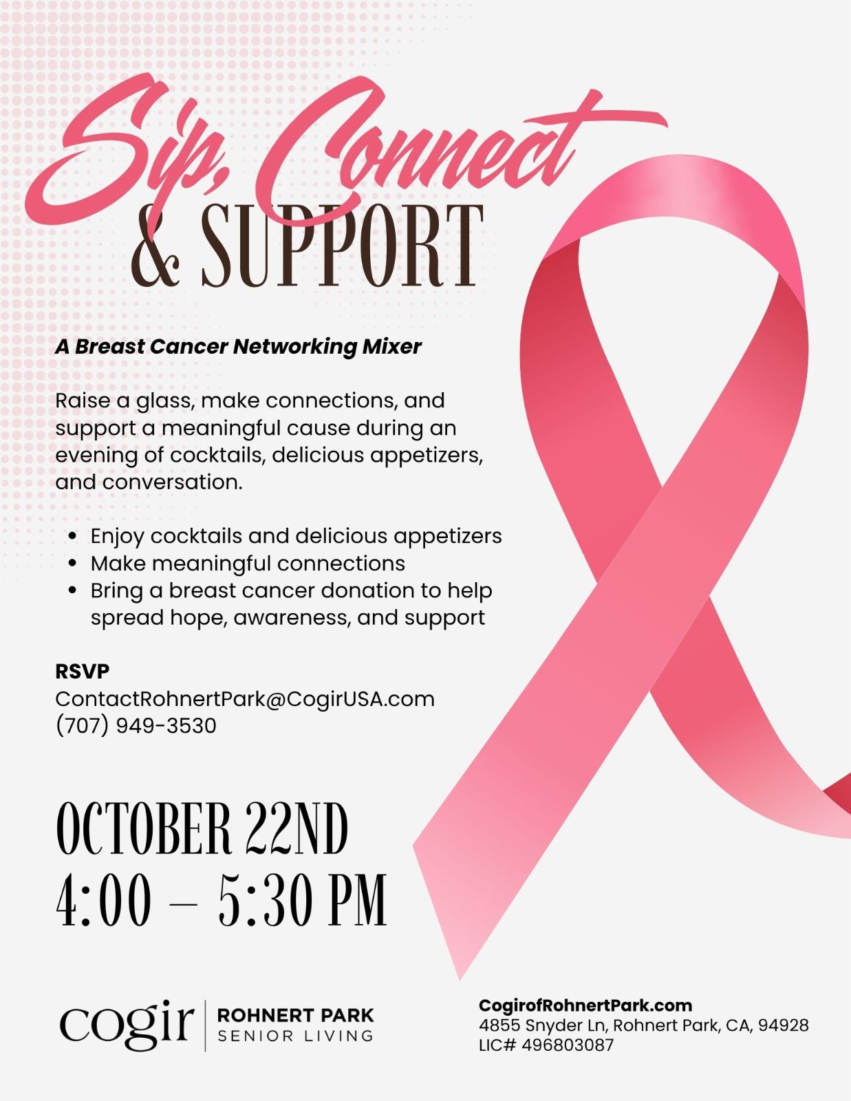 Event: Sip, Connect, and Support