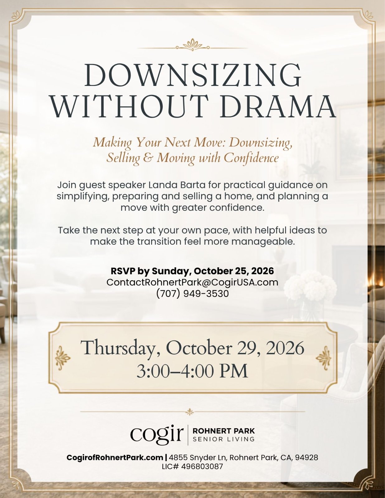 Event: Downsizing Wamaithout Dr